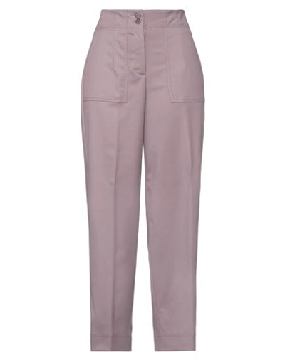 Sfizio Woman Pants Lilac Size 8 Polyester, Viscose, Elastane, Acetate In Purple