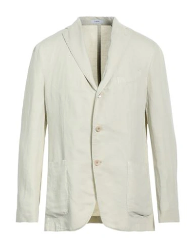 Boglioli Man Suit Jacket Cream Size 42 Linen In White