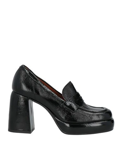 Köe Woman Loafers Black Size 9 Soft Leather