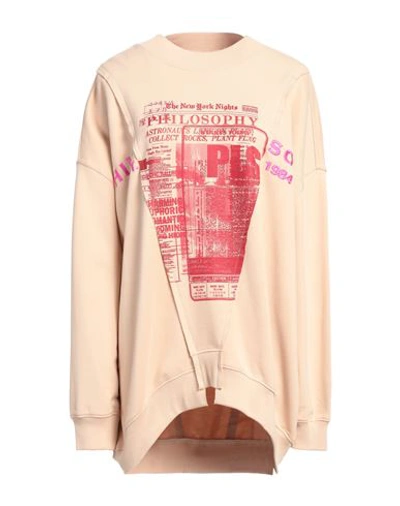 Philosophy Di Lorenzo Serafini Woman Sweatshirt Blush Size M Cotton In Pink