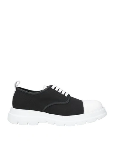 Mich E Simon Mich Simon Man Lace-up Shoes Black Size 9 Soft Leather, Textile Fibers
