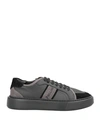 Pollini Man Sneakers Black Size 12 Soft Leather