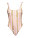 VERSACE VERSACE WOMAN ONE-PIECE SWIMSUIT PINK SIZE 4 POLYESTER, ELASTANE