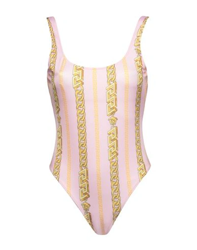 Versace Woman One-piece Swimsuit Pink Size 2 Polyester, Elastane