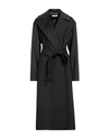 Maria Vittoria Paolillo Mvp Woman Coat Black Size 8 Polyester, Viscose, Elastane