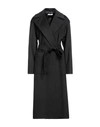 MARIA VITTORIA PAOLILLO MVP MARIA VITTORIA PAOLILLO MVP WOMAN COAT BLACK SIZE 8 POLYESTER, VISCOSE, ELASTANE