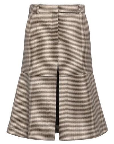 Stella Mccartney Woman Midi Skirt Beige Size 4-6 Wool In Sand