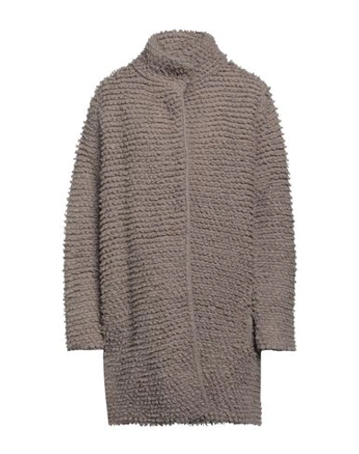 Kangra Woman Coat Dove Grey Size 8 Merino Wool