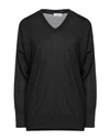 Brunello Cucinelli Woman Sweater Charcoal Size L Cashmere, Silk In Black