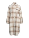 Sfizio Studio Woman Coat Cream Size 4 Polyester, Acrylic, Wool, Alpaca Wool In White