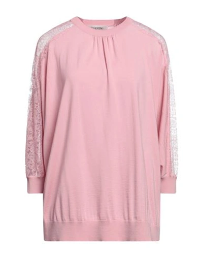Valentino Garavani Woman Sweater Pink Size M Virgin Wool, Polyamide, Modal