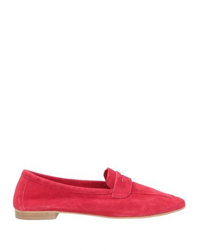 Edward Woman Loafers Red Size 11 Soft Leather