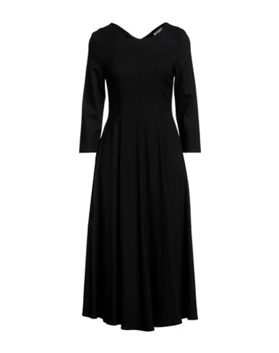 Rialto 48 Woman Midi Dress Black Size 4 Viscose, Polyester, Elastane