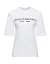 PHILOSOPHY DI LORENZO SERAFINI PHILOSOPHY DI LORENZO SERAFINI WOMAN T-SHIRT WHITE SIZE XS COTTON