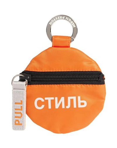 Heron Preston Woman Key Ring Orange Size - Polyester, Polyamide