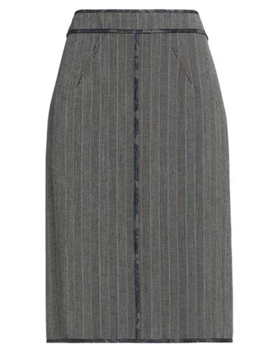 Sfizio Woman Midi Skirt Grey Size 4 Polyester, Viscose, Elastane