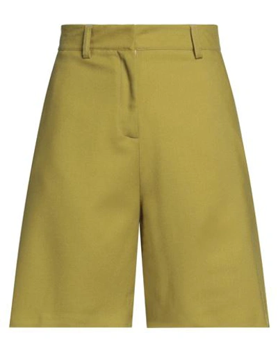 Marsēm Woman Shorts & Bermuda Shorts Acid Green Size 6 Wool