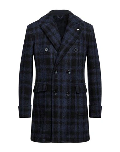 L.b.m 1911 L. B.m. 1911 Man Coat Navy Blue Size 40 Wool, Polyamide, Polyester, Mohair Wool, Alpaca Wool