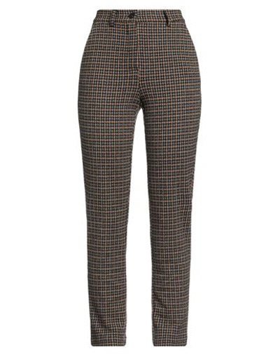 Skills & Genes Woman Pants Sand Size 4 Polyester, Cotton, Viscose, Elastane In Brown
