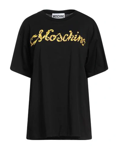 Moschino Woman T-shirt Black Size L Cotton