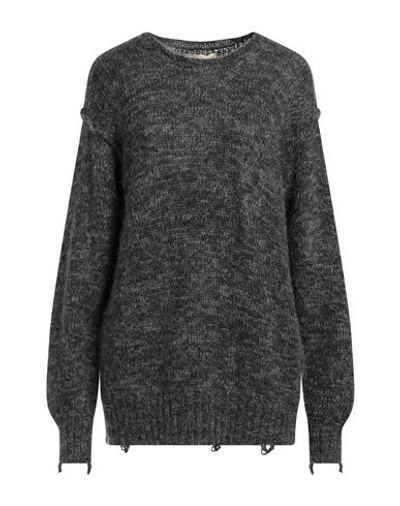 Maison Flaneur Maison Flâneur Woman Sweater Lead Size 12 Wool, Cashmere, Acrylic, Mohair Wool, Polyamide In Grey