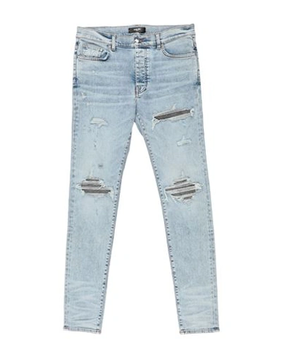 Amiri Man Jeans Blue Size 32 Cotton, Elastomultiester, Elastane