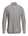 Tintoria Mattei 954 Man Shirt Grey Size 15 ½ Cotton, Polyamide In Grey