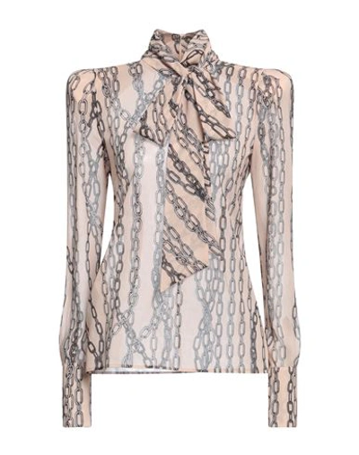 Philosophy Di Lorenzo Serafini Woman Top Light Brown Size 10 Silk, Elastane In Beige