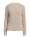 Aragona Woman Sweater Beige Size 10 Cashmere