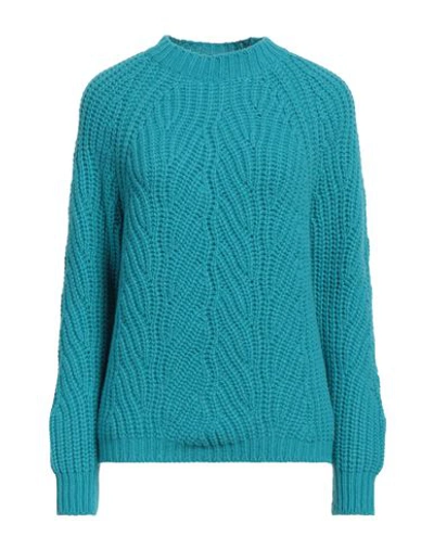 Aragona Woman Sweater Turquoise Size 10 Cashmere In Blue