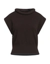 Federica Tosi Woman Sweater Dark Brown Size 4 Wool, Cashmere, Polyamide