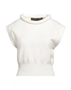 Federica Tosi Woman Sweater Ivory Size 2 Wool, Cashmere, Polyamide In White