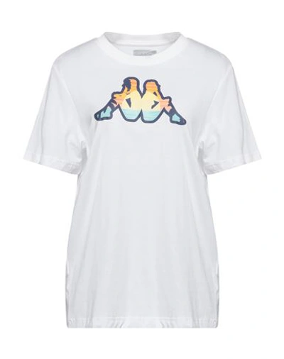 Kappa Woman T-shirt White Size M Cotton