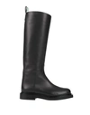 3juin Woman Knee Boots Black Size 7 Soft Leather In Black