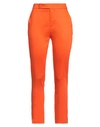 ELEONORA STASI ELEONORA STASI WOMAN PANTS ORANGE SIZE 12 COTTON, ELASTANE