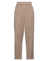 Brunello Cucinelli Woman Pants Khaki Size 10 Cotton, Elastane, Ecobrass In Beige