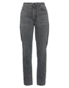 2w2m Woman Jeans Grey Size 30 Cotton, Elastane, Polyester In Black