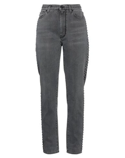 2w2m Woman Jeans Black Size 30 Cotton, Polyester