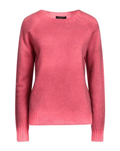 Aragona Woman Sweater Coral Size 8 Wool, Cashmere In Red