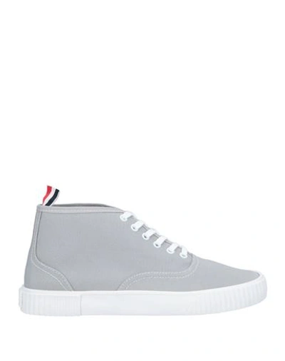 Thom Browne Man Sneakers Light Grey Size 9 Textile Fibers