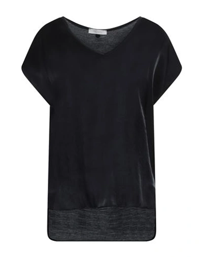 Fracomina Woman Top Black Size S Viscose, Polyester