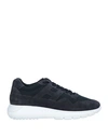 Hogan Man Sneakers Steel Grey Size 7 Soft Leather, Textile Fibers
