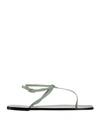 ATP ATELIER ATP ATELIER WOMAN THONG SANDAL LIGHT GREEN SIZE 6 SOFT LEATHER