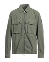 Belstaff Man Overcoat Military Green Size 3xl Cotton