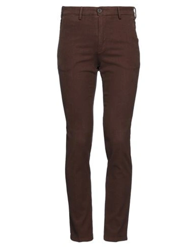 Manuel Ritz Man Pants Brown Size 28 Cotton, Elastane In Brown
