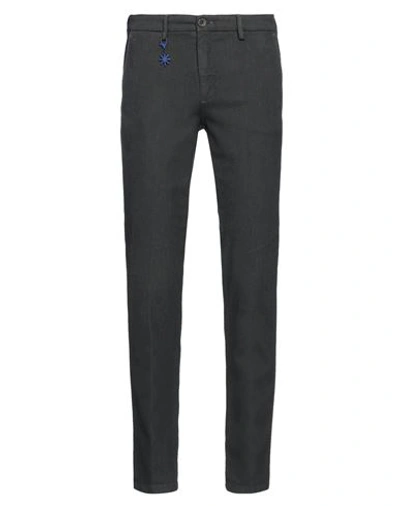 Manuel Ritz Man Pants Lead Size 38 Cotton, Elastane In Grey