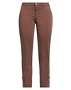 Liu •jo Woman Pants Brown Size 25 Cotton, Elastane