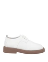 Marsèll Woman Lace-up Shoes White Size 8 Calfskin In White