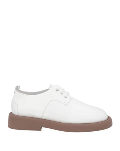 Marsèll Woman Lace-up Shoes White Size 8 Calfskin