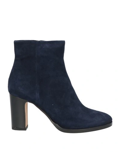 Köe Woman Ankle Boots Blue Size 6 Soft Leather